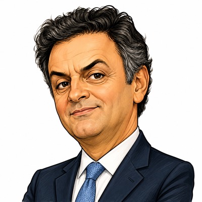 Caricatura de Aécio Neves