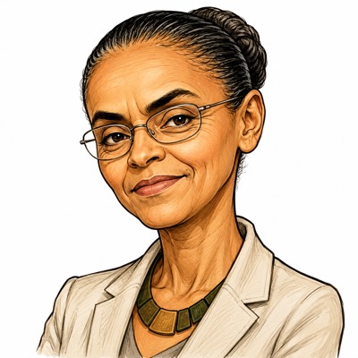 Caricatura de Marina Silva